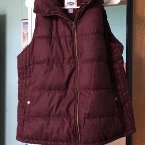 Burgandy Puffer Vest